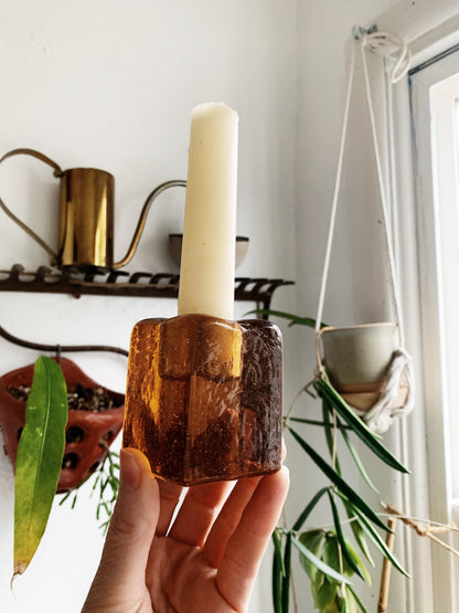 BLENKO Modernist Scandinavian Cube Candle Holder