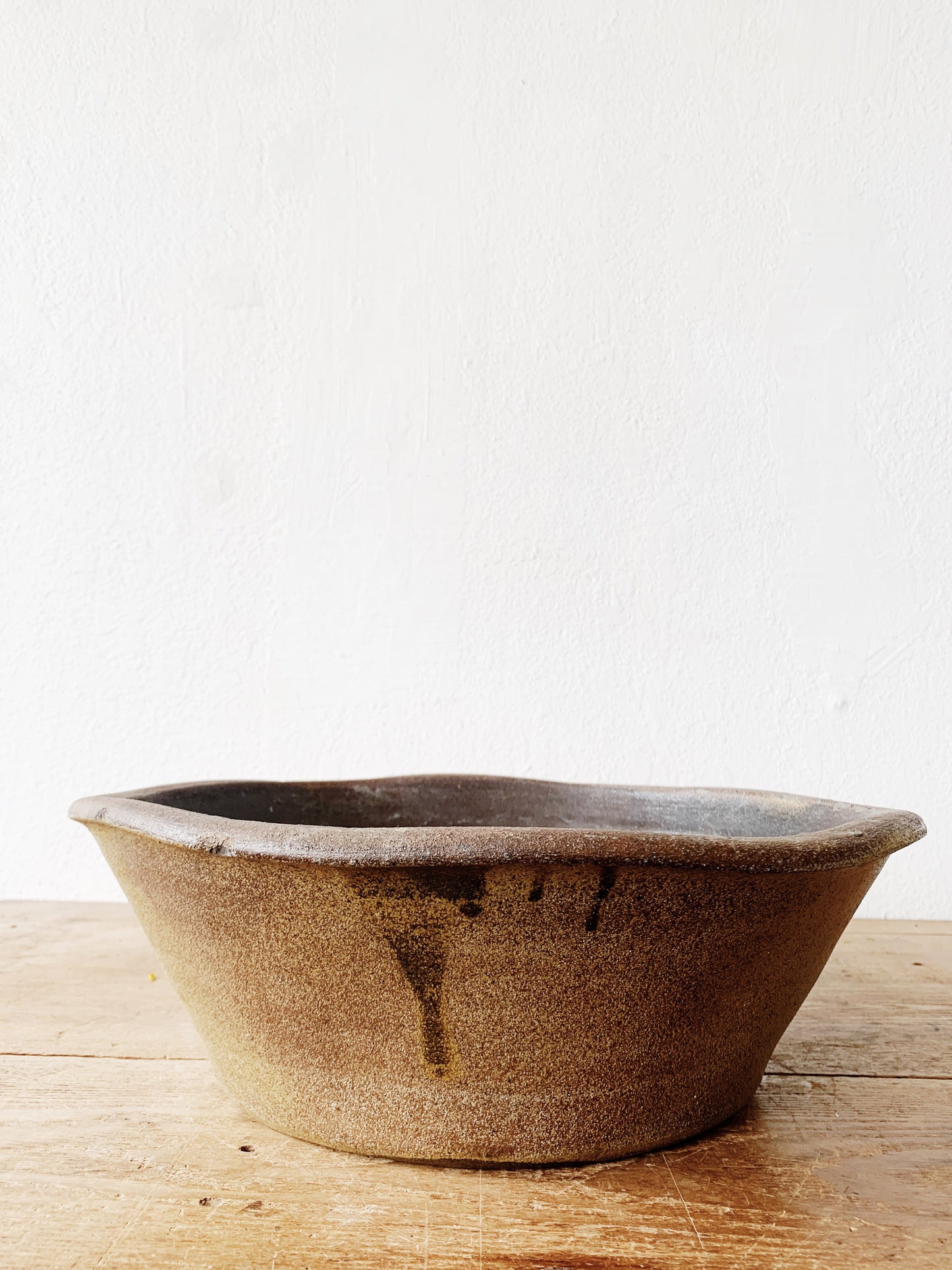 Iron Stand with Stoneware Planter or Birdbath