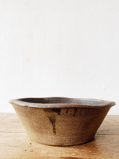 Iron Stand with Stoneware Planter or Birdbath
