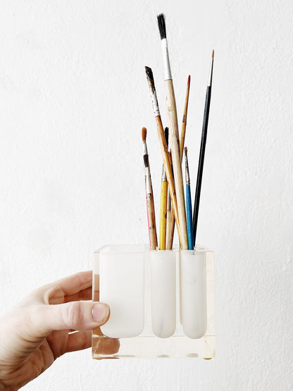 Lucite and White Holder