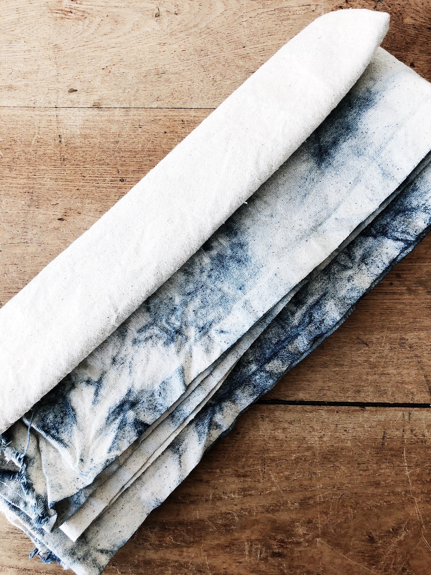 Tie Dyed Indigo Yardage