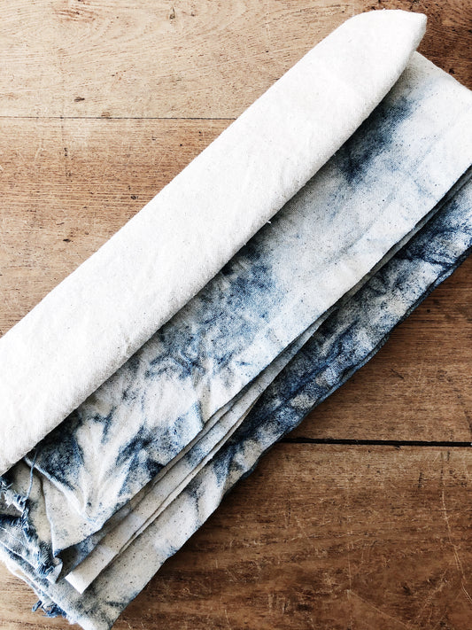 Tie Dyed Indigo Yardage