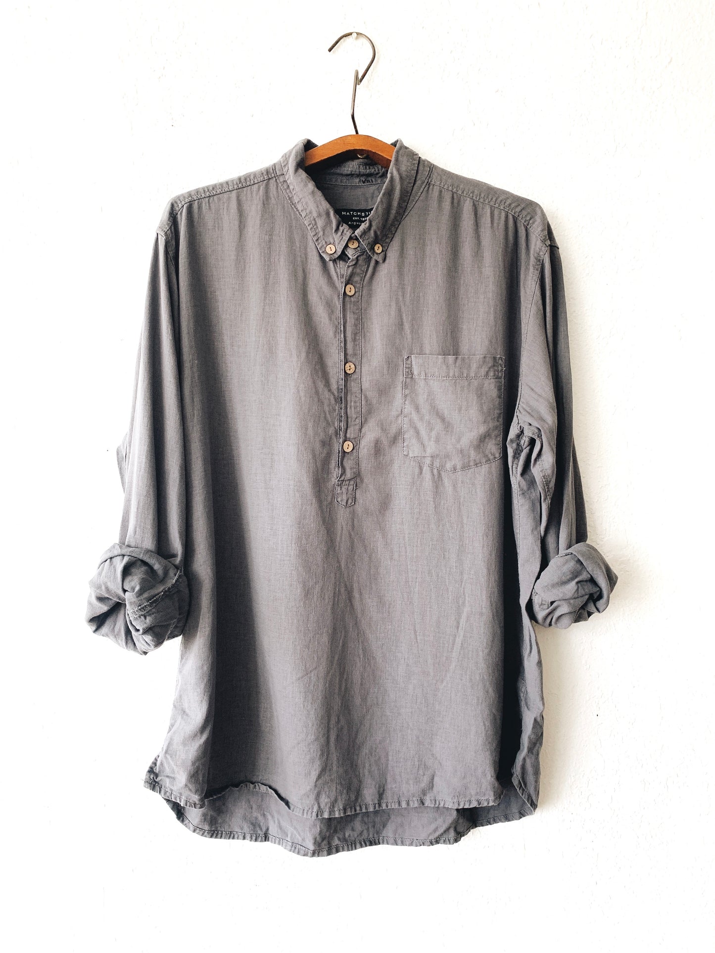 Matchstick Linen Button Up