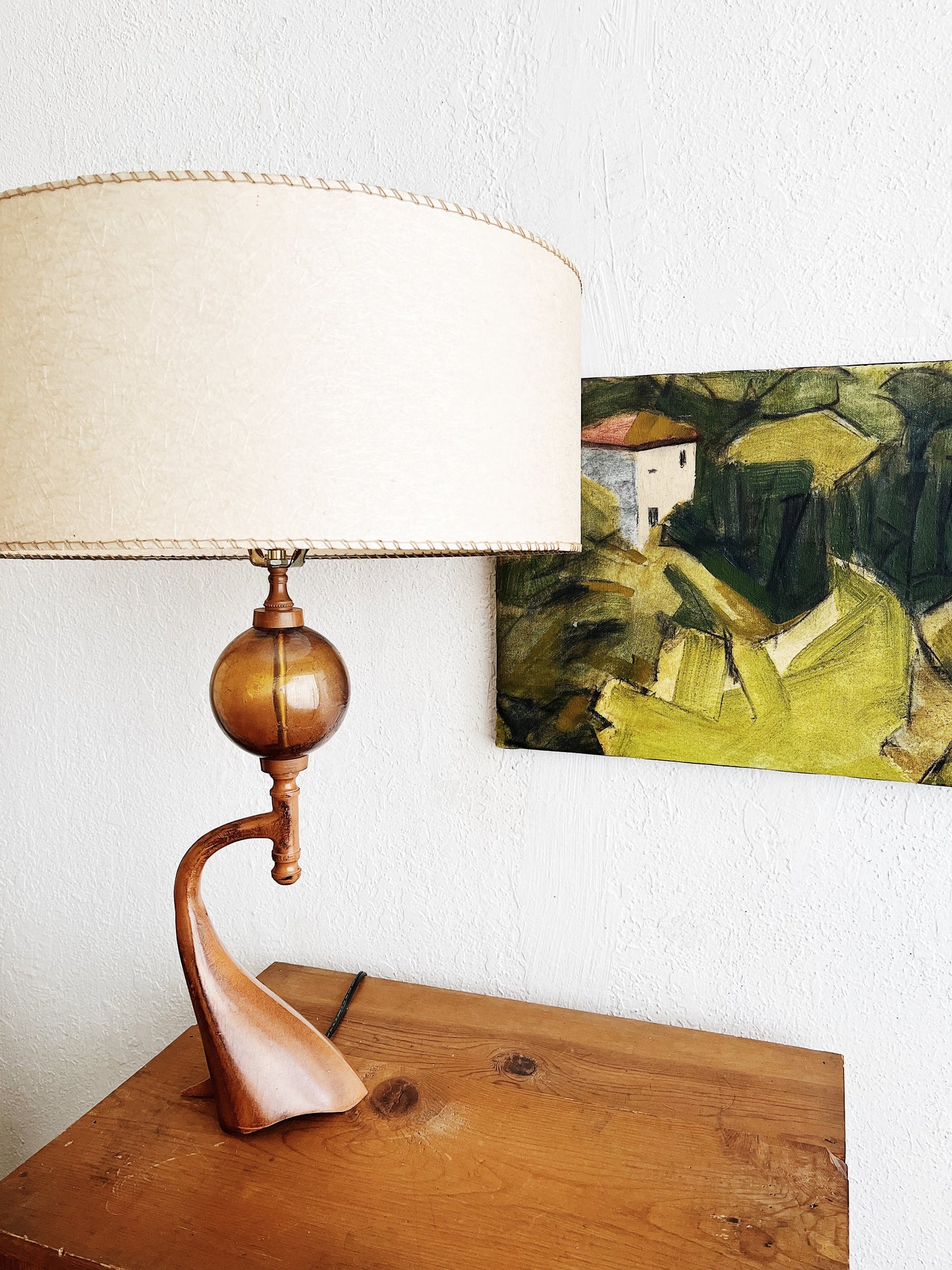 Vintage Ochre Lamp