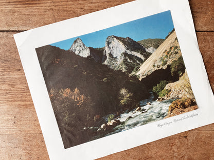 Vintage Kings Canyon National Park Print