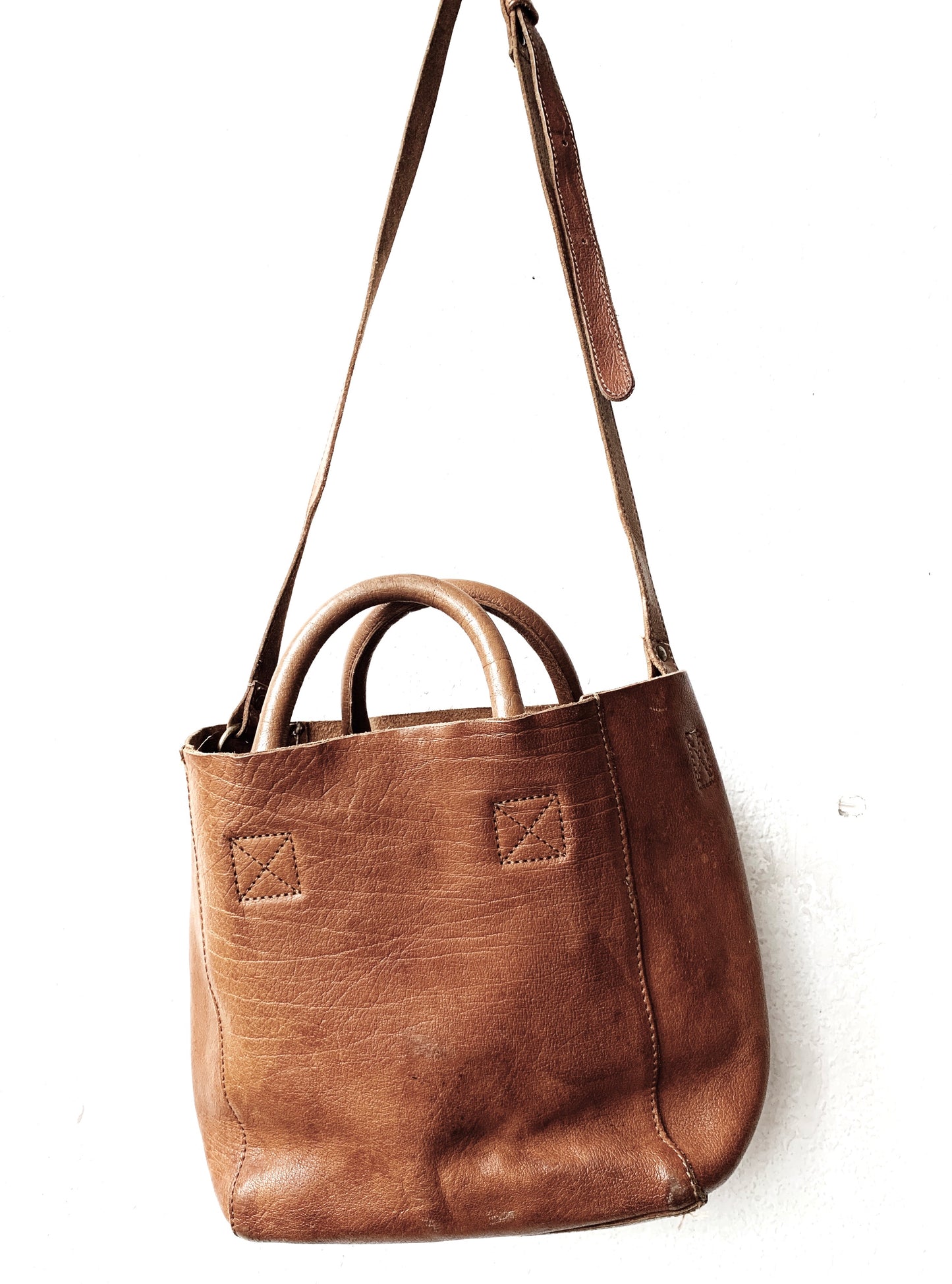 Vintage Leather Tote Bag