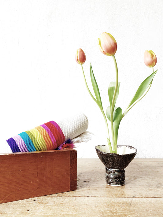 Vintage Woven Rainbow Mats Set of Five