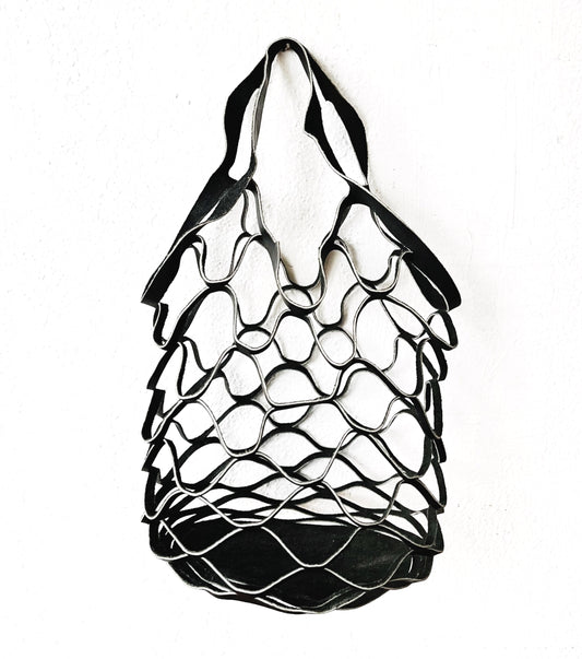 Handmade Leather Accordion Tote