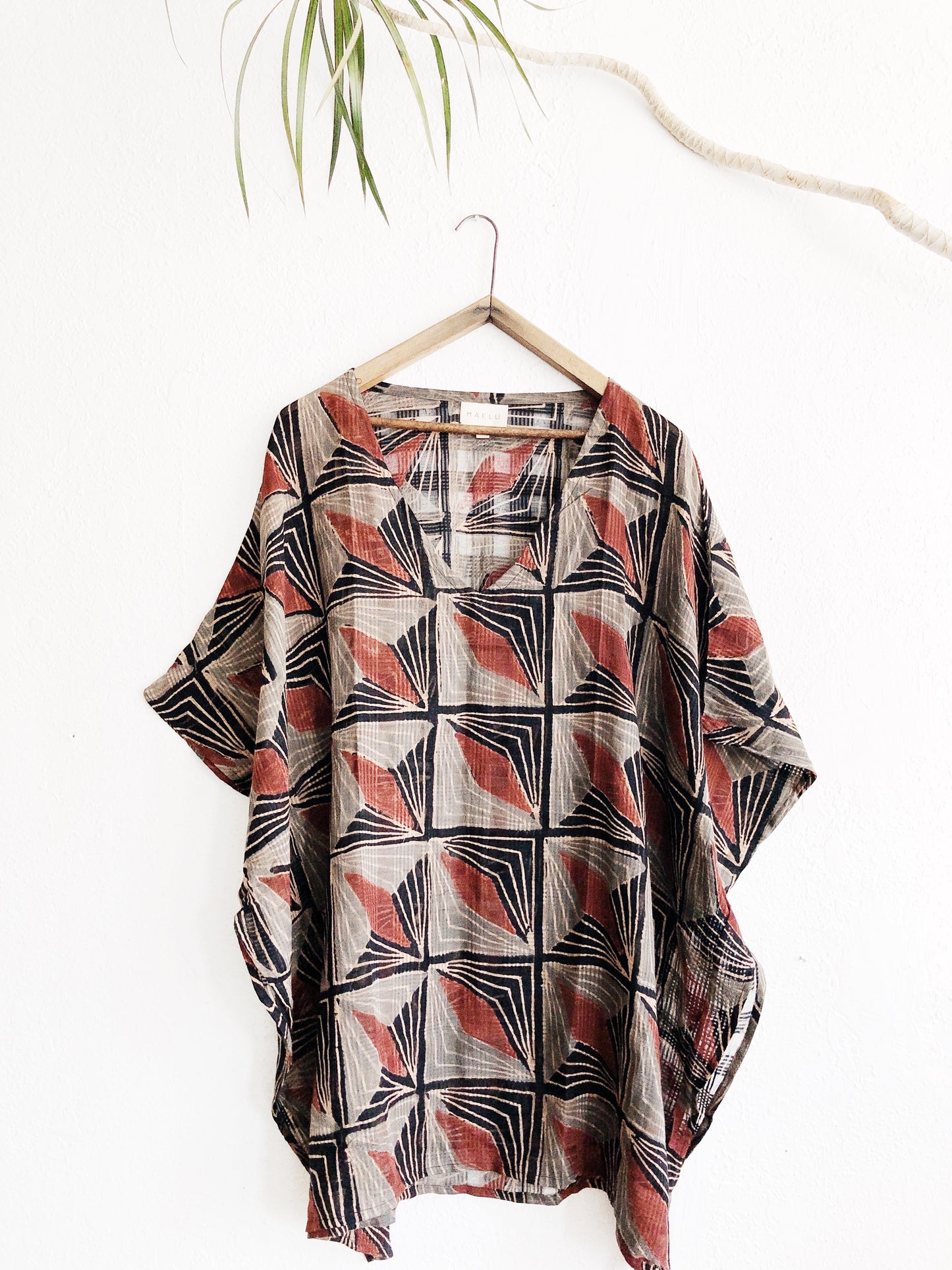 Block Printed Kimono Cover Up