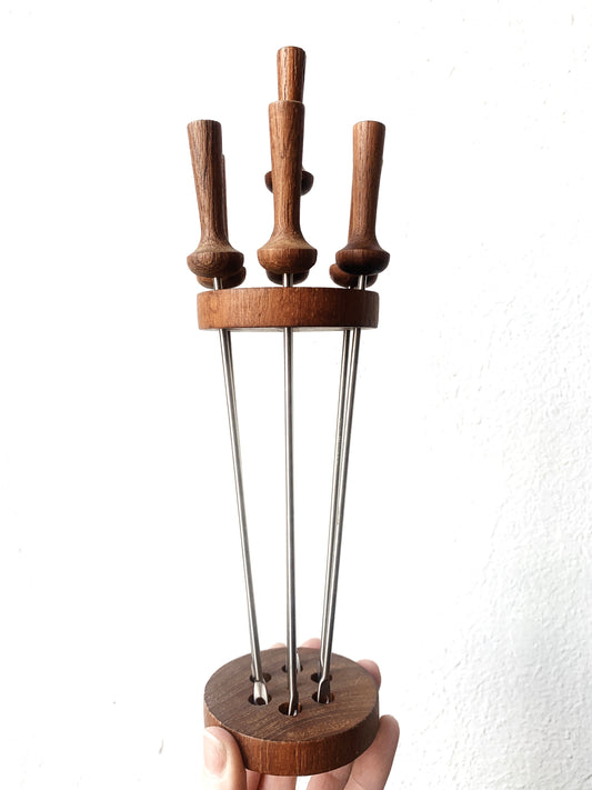 Mid Century Fondue Fork Set