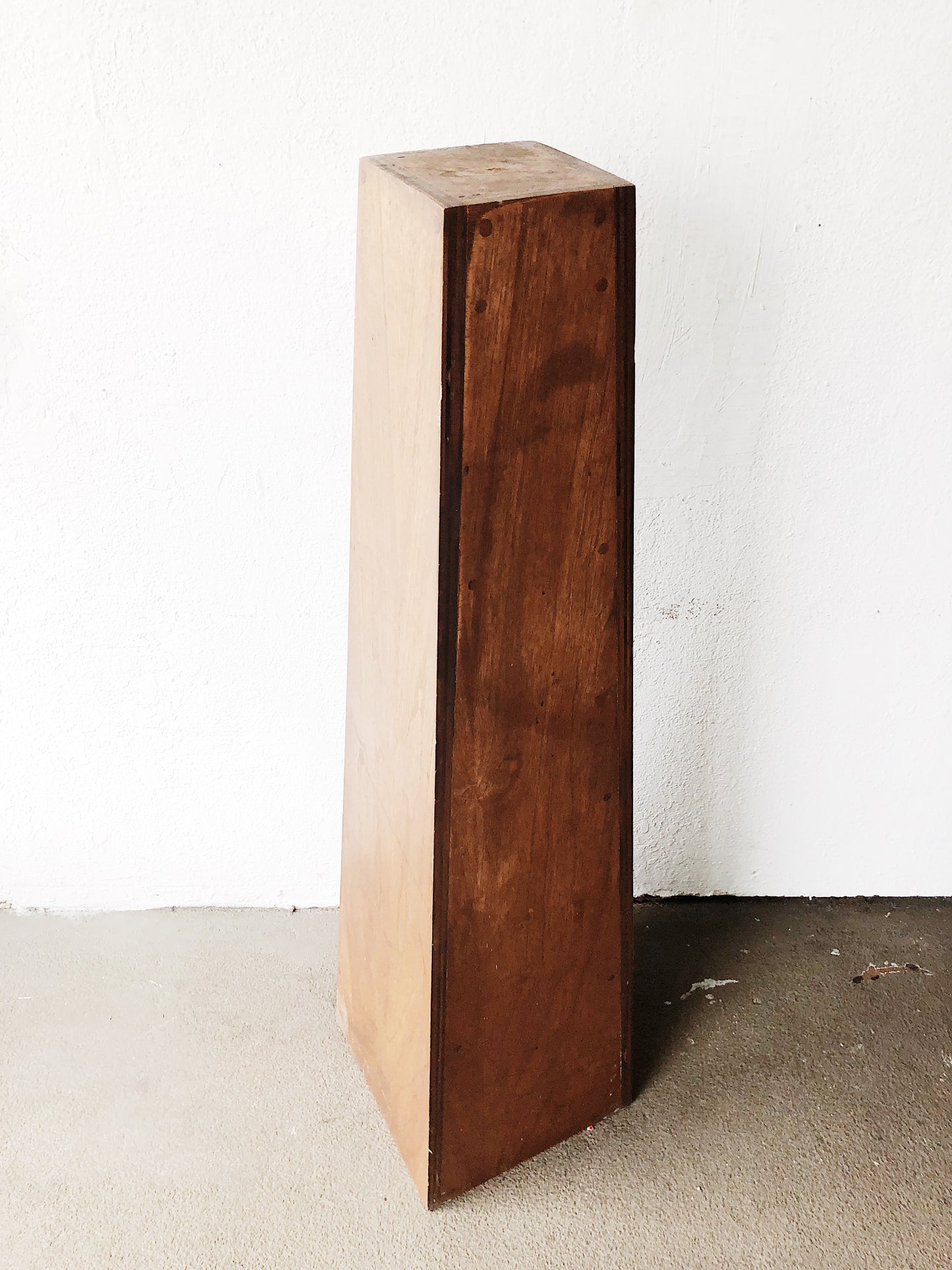 Tall Vintage Wood Display Plinth