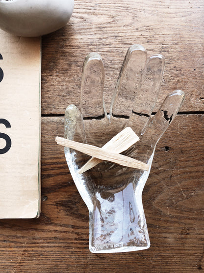 Vintage Handblown Glass Hand Incense Burner