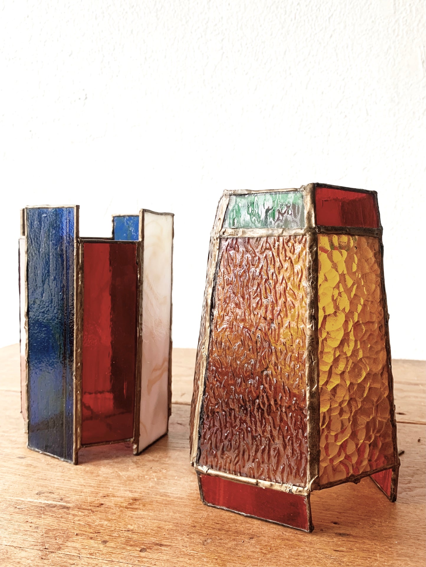 Vintage Stained Glass Lantern