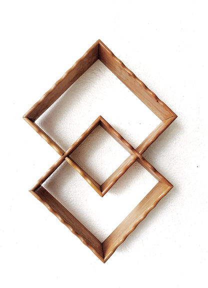 Vintage Modular Cubby Wall Shelf