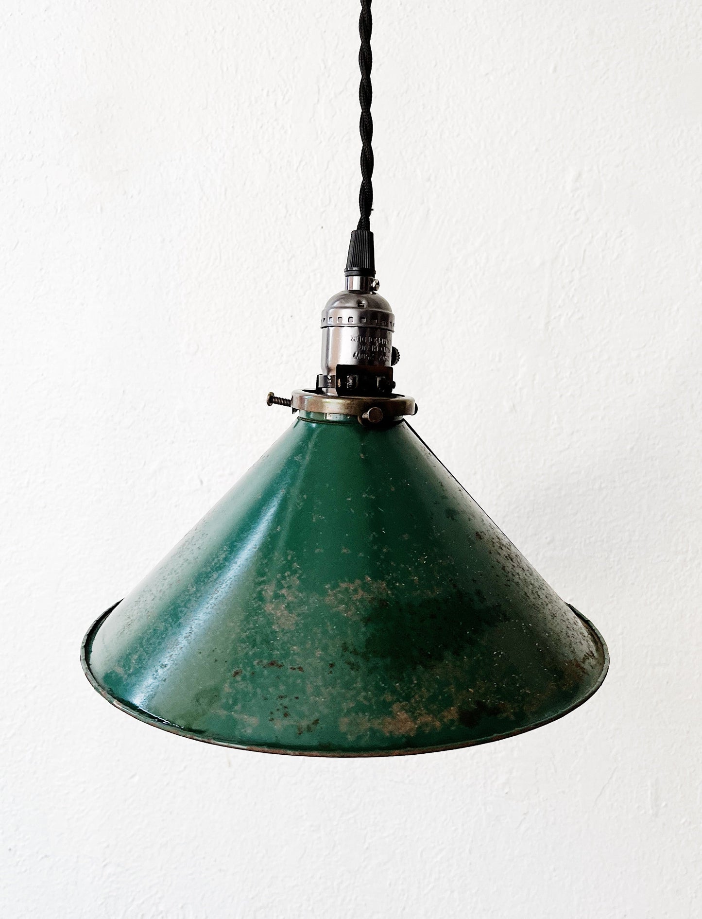 Vintage Enamel Pendant Light