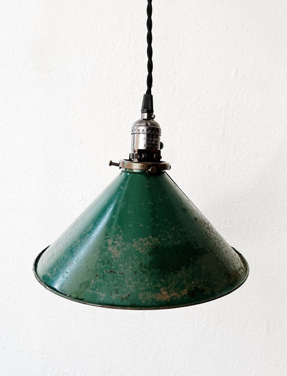 Vintage Enamel Pendant Light