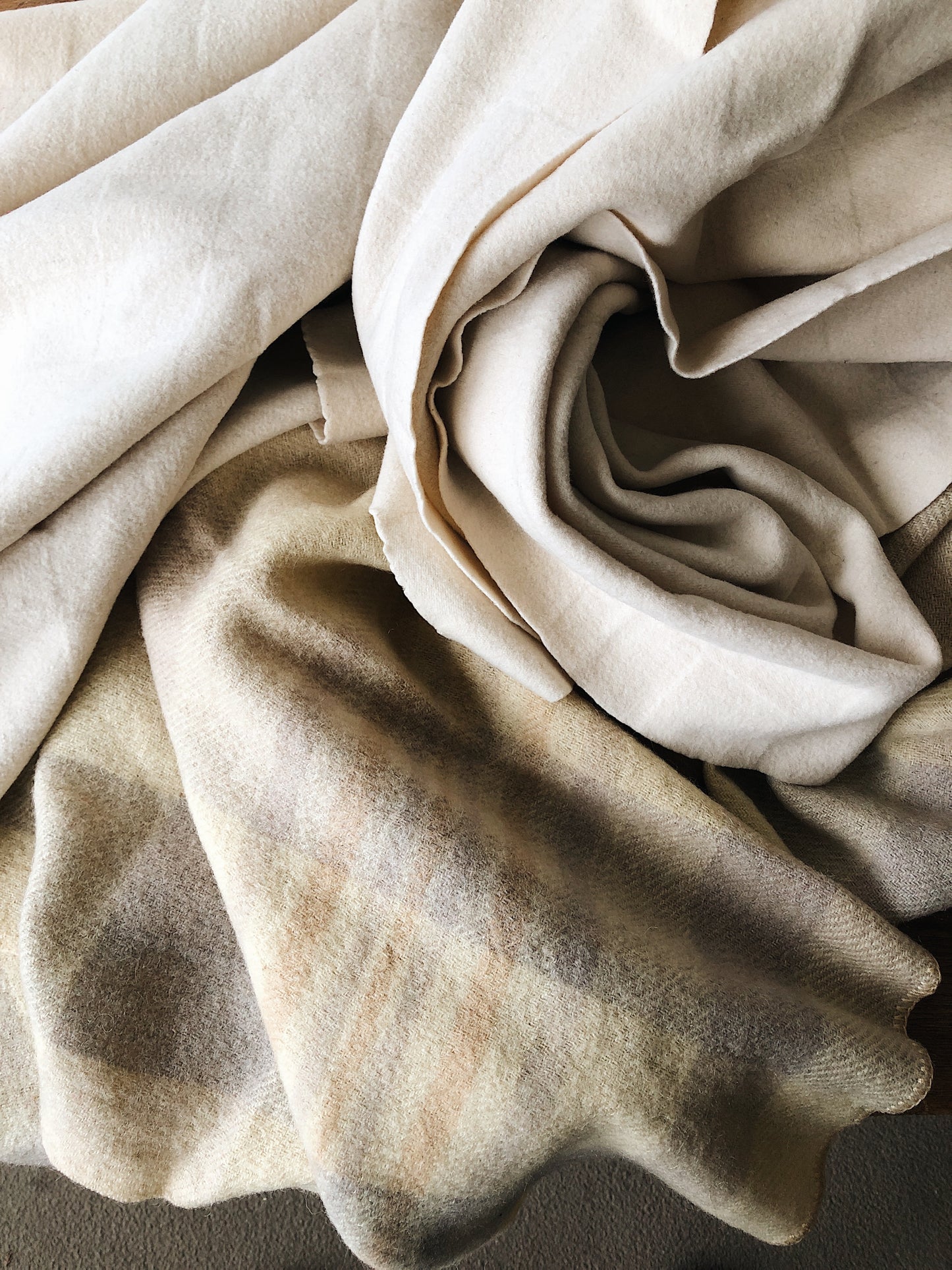 Vintage Felted Wool Blanket