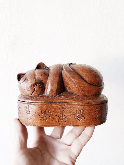 Vintage Wooden Kitty Box
