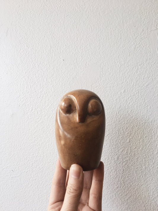 Vintage Modern Soapstone Owl