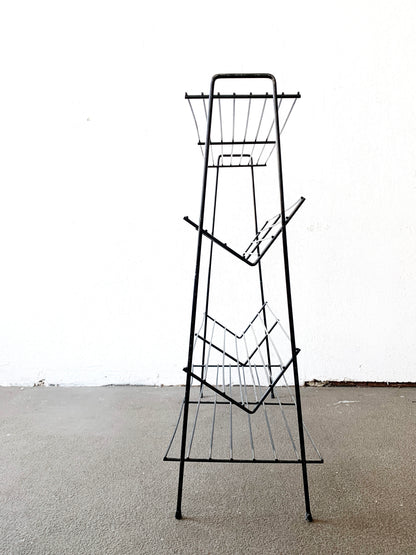 Mid Century Iron Book Rack Shelf