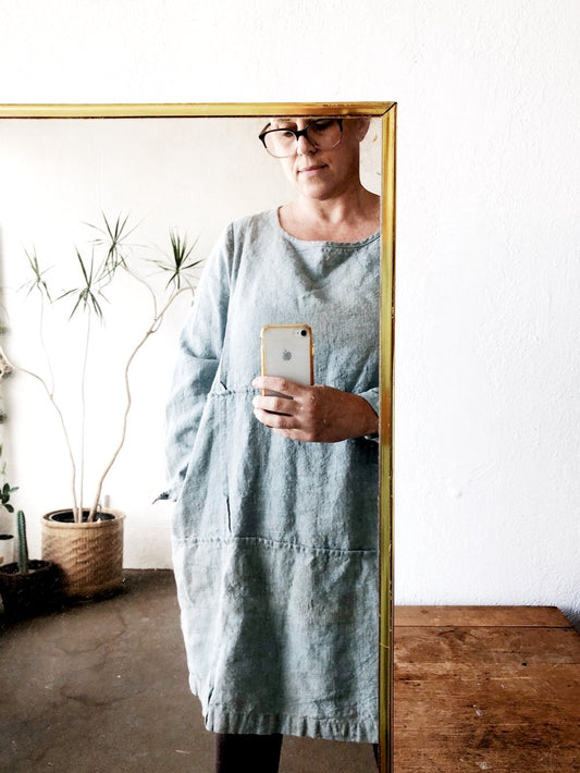 Linen Patchwork Smock