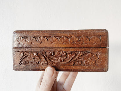 Vintage Carved Wood Box