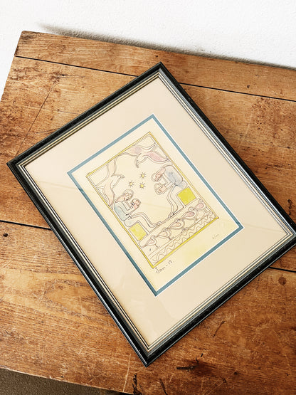 Vintage Walter Anderson Block Print