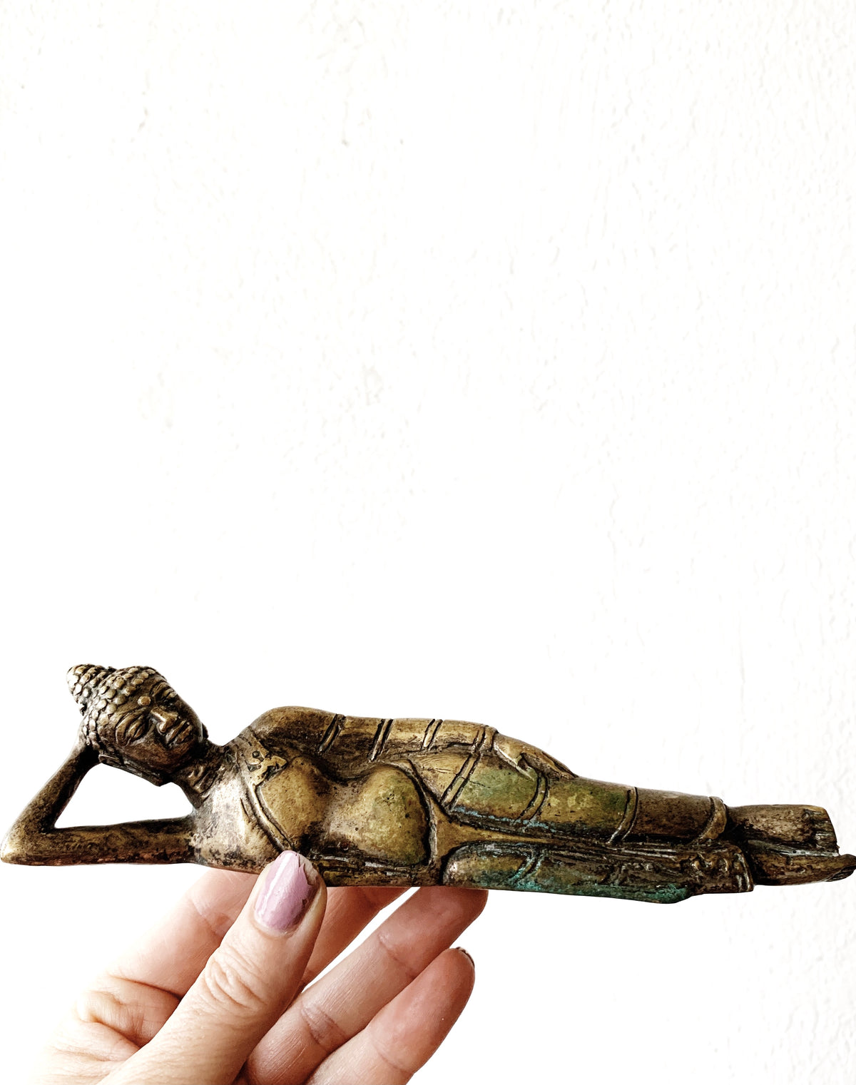 Lounging Vintage Brass Buddha