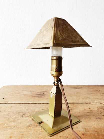 Art Deco Greist Brass Desk / Wall Lamp