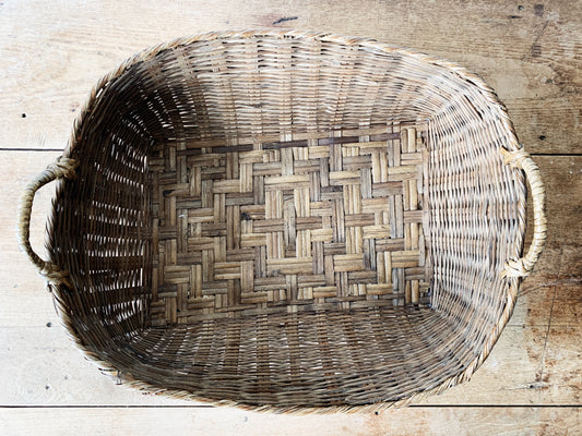 Vintage Shallow Basket