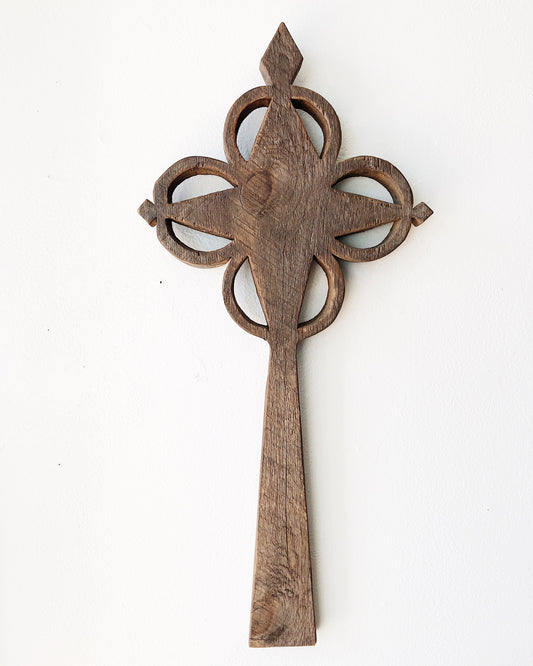 Vintage Carved Wooden Cross