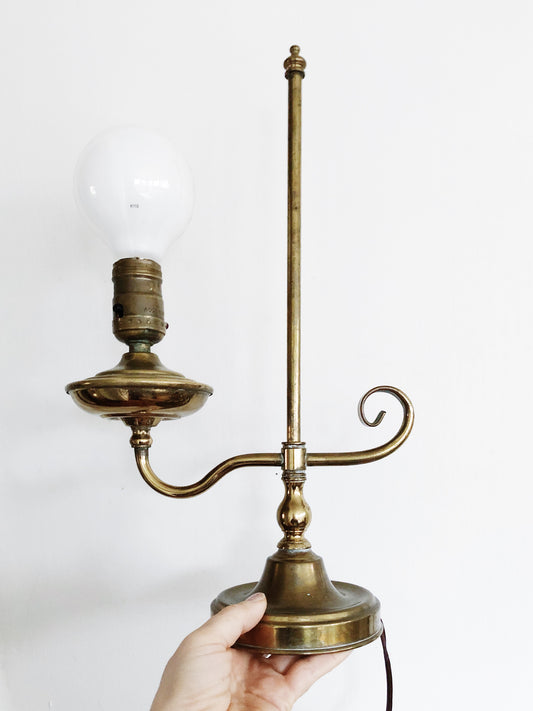 Vintage Brass Banker’s Lamp