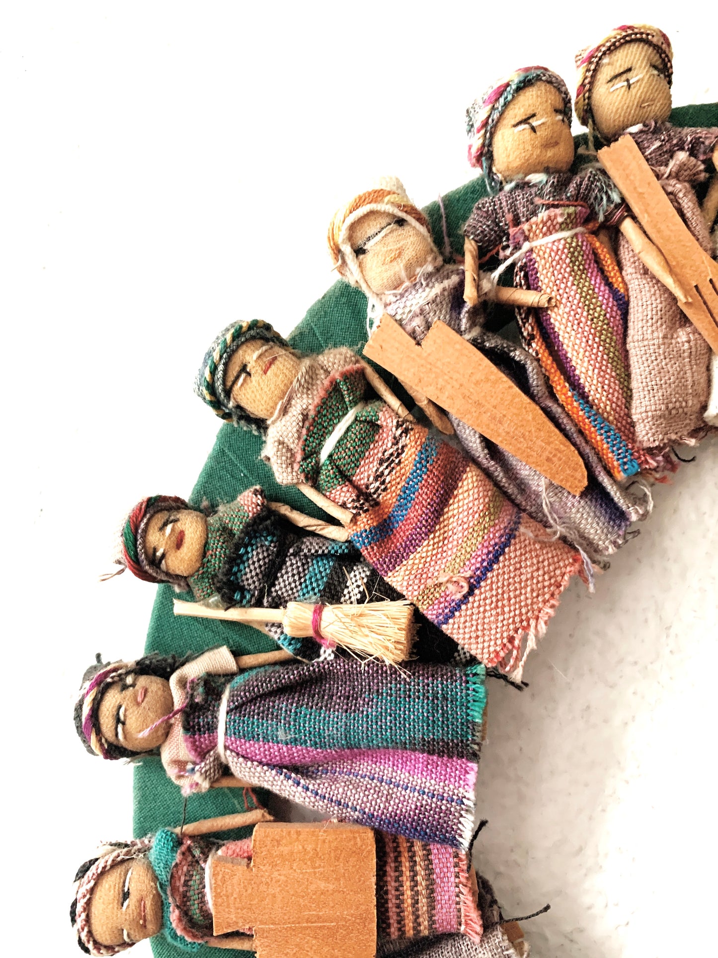 Handmade Worry Doll Wreath