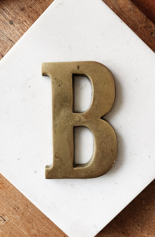 Vintage Weighty Brass B