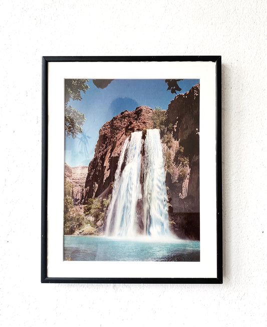 Vintage Framed Waterfall Print