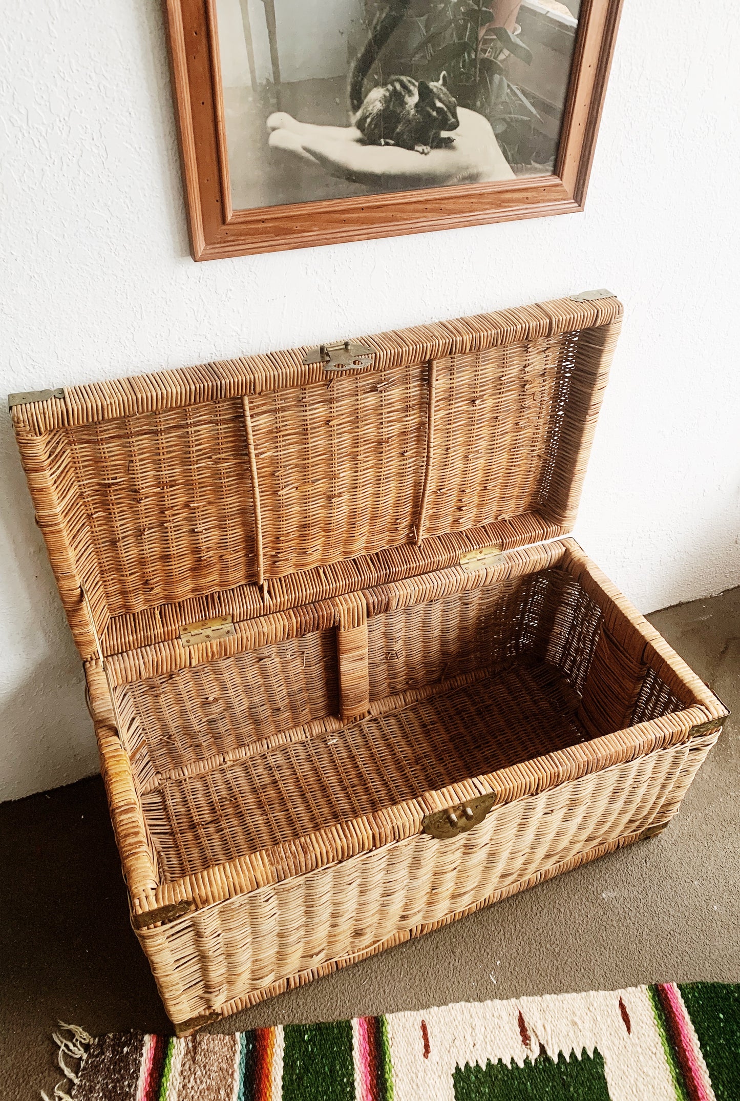 Vintage Wicker Trunk