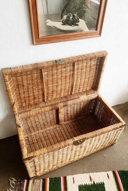 Vintage Wicker Trunk