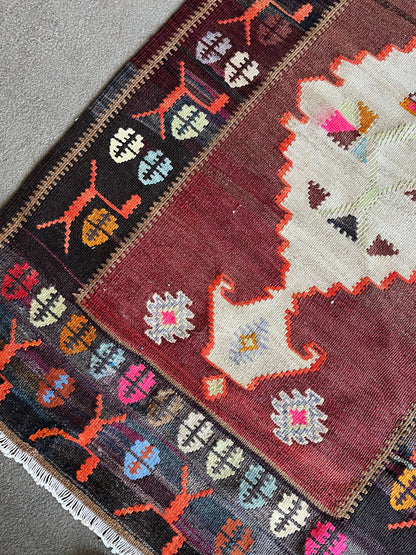 Vintage Kurdish Wool Kilim