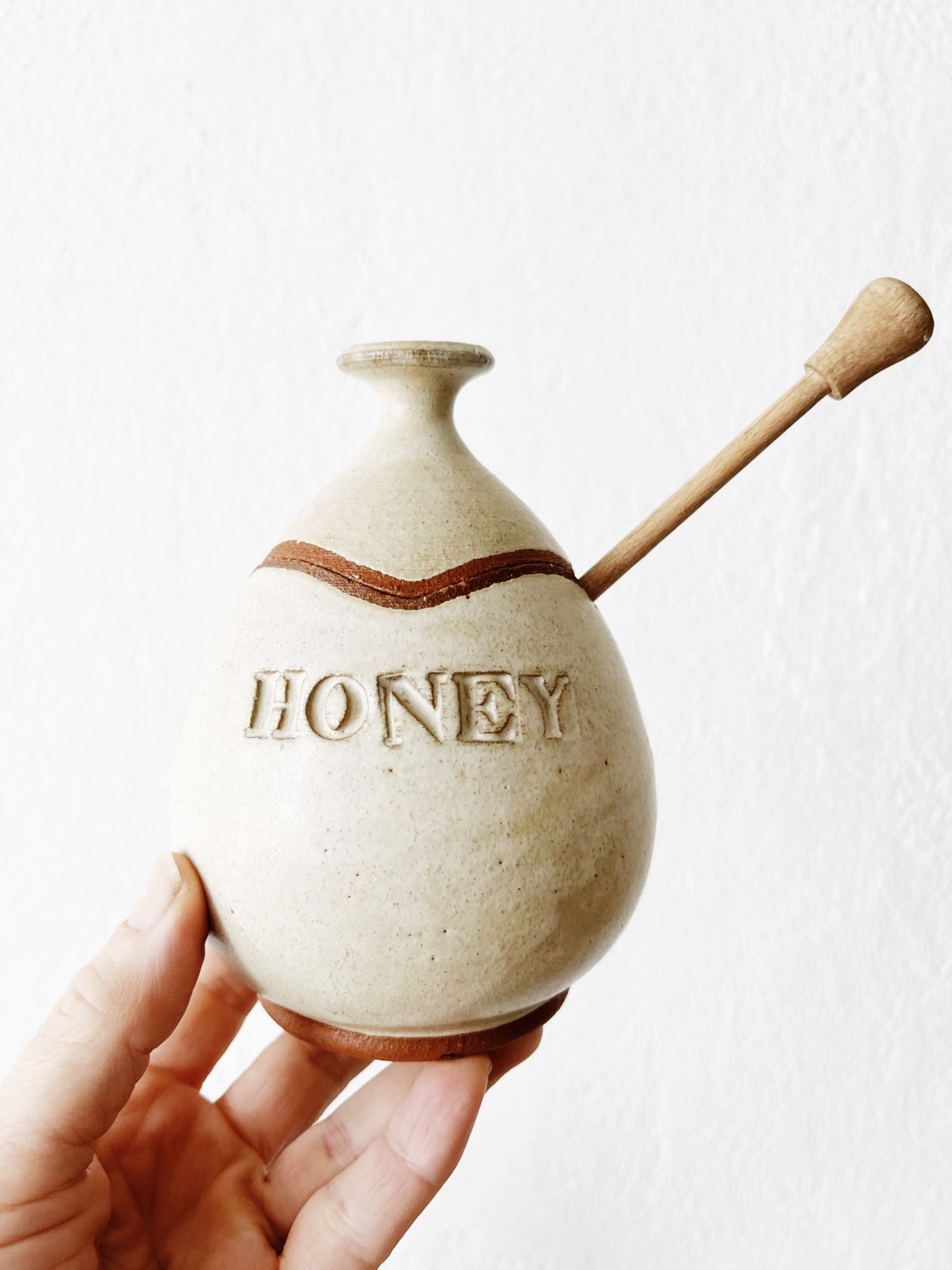 Vintage Stoneware Honey Pot