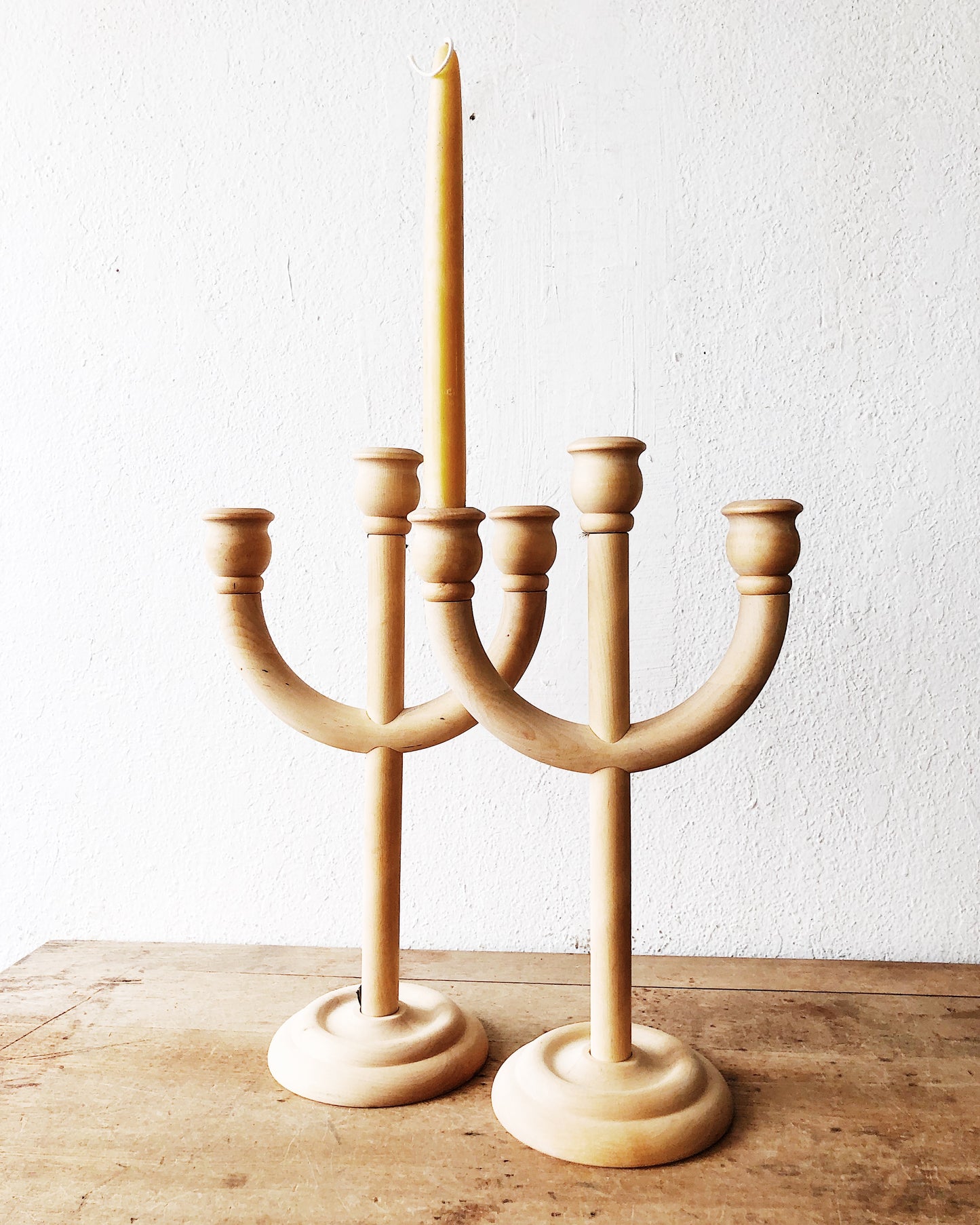 Handmade Wood Candelabra
