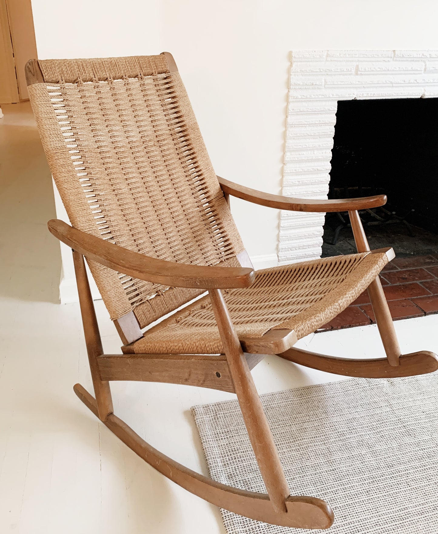Mid Century Rope Rocker Hans Wegner