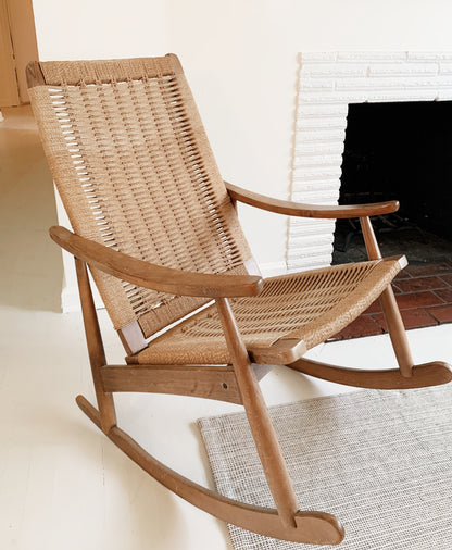 Mid Century Rope Rocker Hans Wegner
