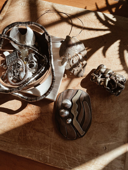 Sterling Silver Modernist Snake Cuff