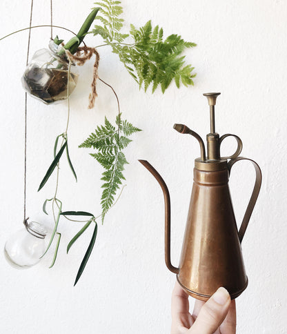 Vintage Copper Watering Can and Mister Combo