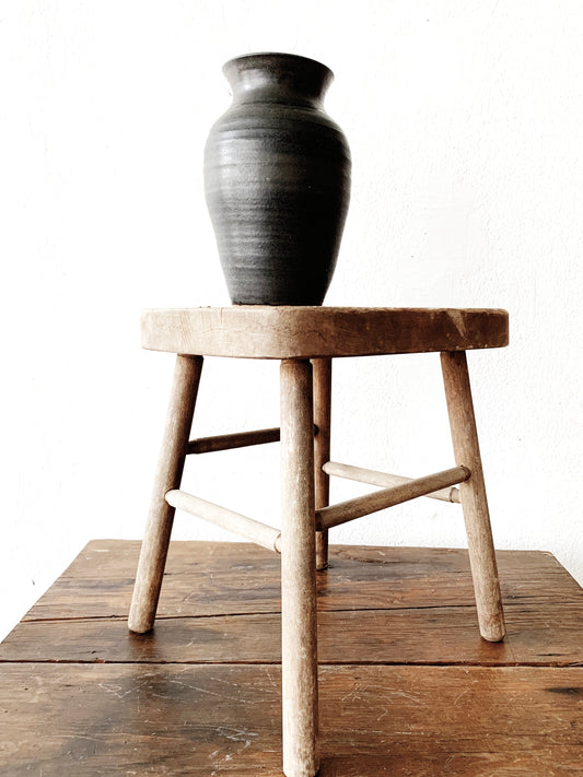 Vintage Natural Wood Stool
