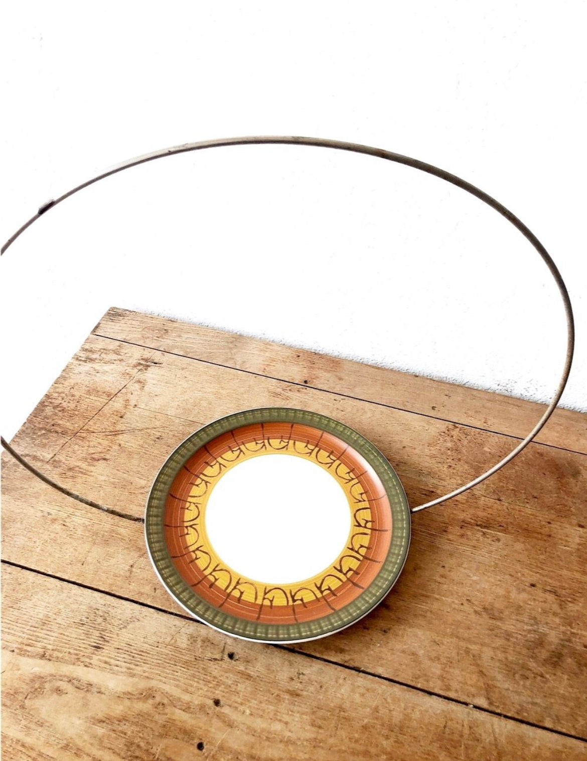 Vintage Minimal Chrome Circle Planter
