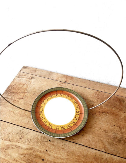 Vintage Minimal Chrome Circle Planter