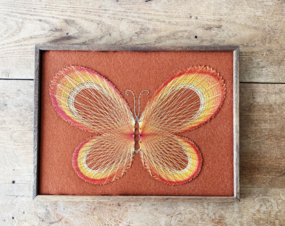 Vintage Butterfly String Art