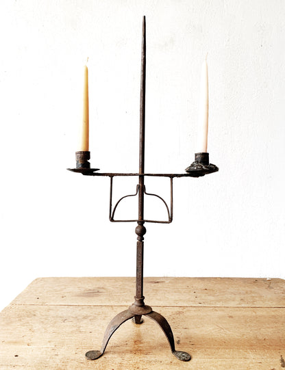 Antique Iron Candelabra