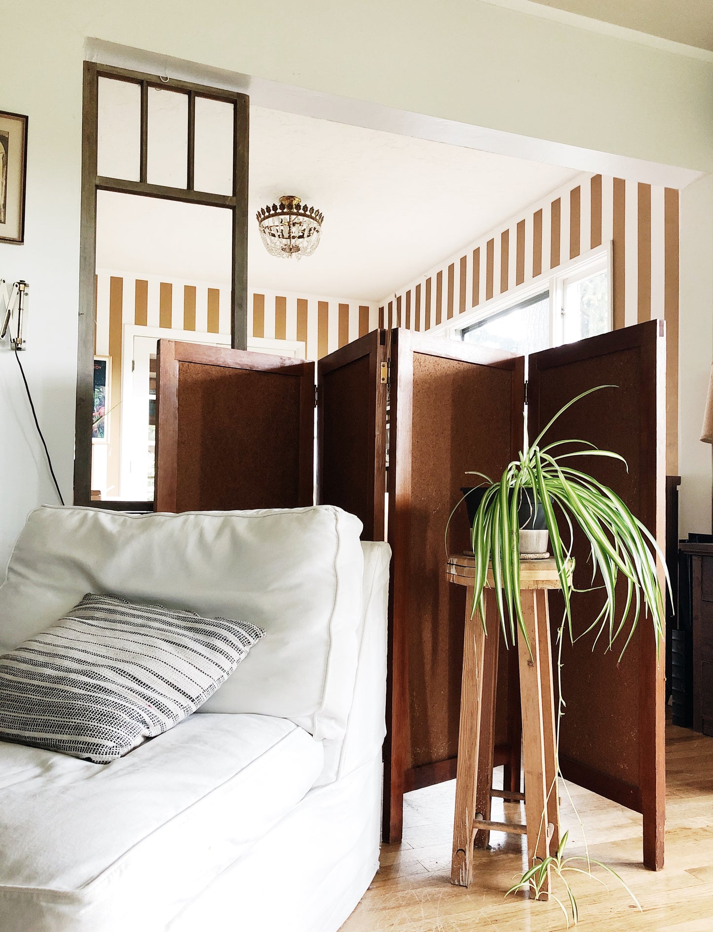 Vintage Half Height Room Divider Display